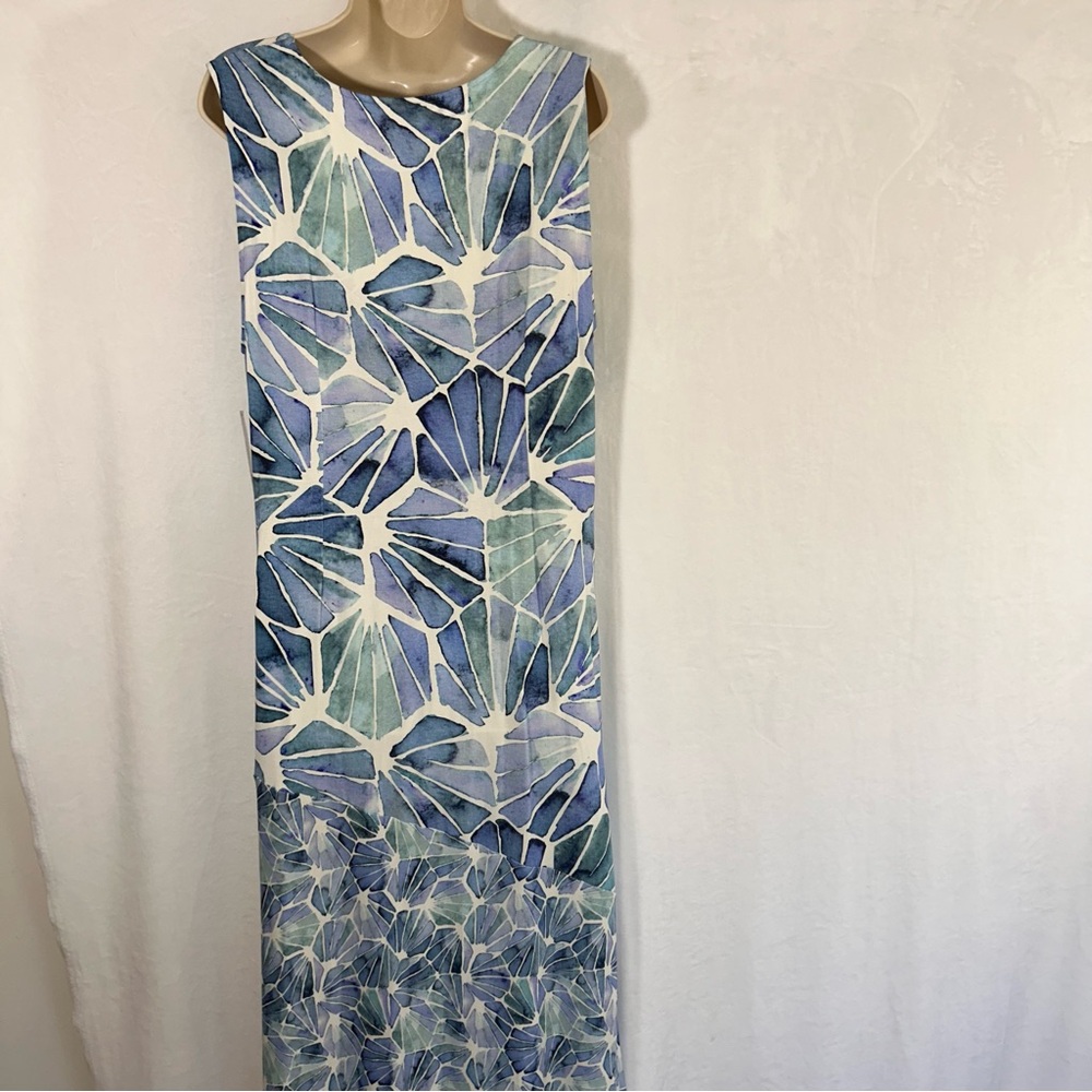 NWT Soft Surroundings Women’s sz L Maxi Dress Coastal Preppy Resort Luxury Knit - Picture 5 of 11